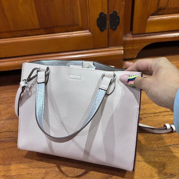 ANNE KLEIN NEW Women's Light Pink Pocketbook Scarf Crossover Beautiful Chic Bag - Picture 4 of 8